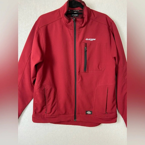 Dickies STORM Softshell Jacket Water Resistant Dark Red Men's Sz M - Picture 4 of 11